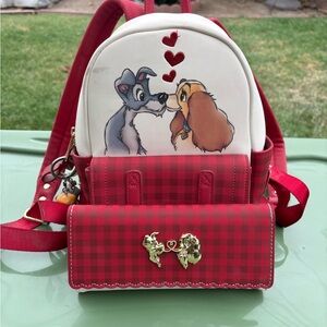 Disney Lady and the Tramp Loungefly Backpack set